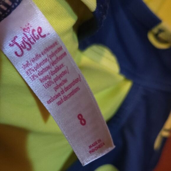 Justice Blue and Yellow Swimsuit - Picture 2 of 8